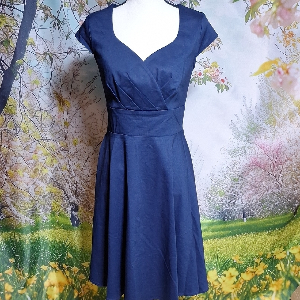 Elegant Navy Blue Dress